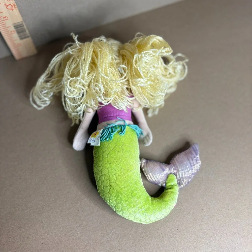 Groovy Girls Myra Mermaid Plush Doll Blonde Yarn Hair Manhattan Toy